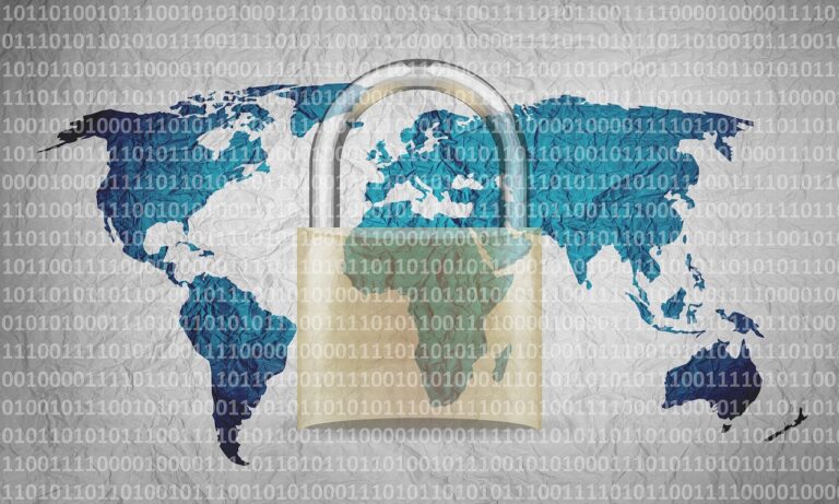 Visual representation of global data protection, symbolising conveyancing cybersecurity for law firms handling international property transactions.