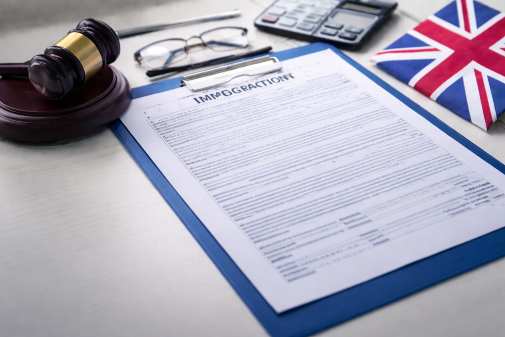 Immigration application and legal tools representing UK immigration changes and compliance requirements.
