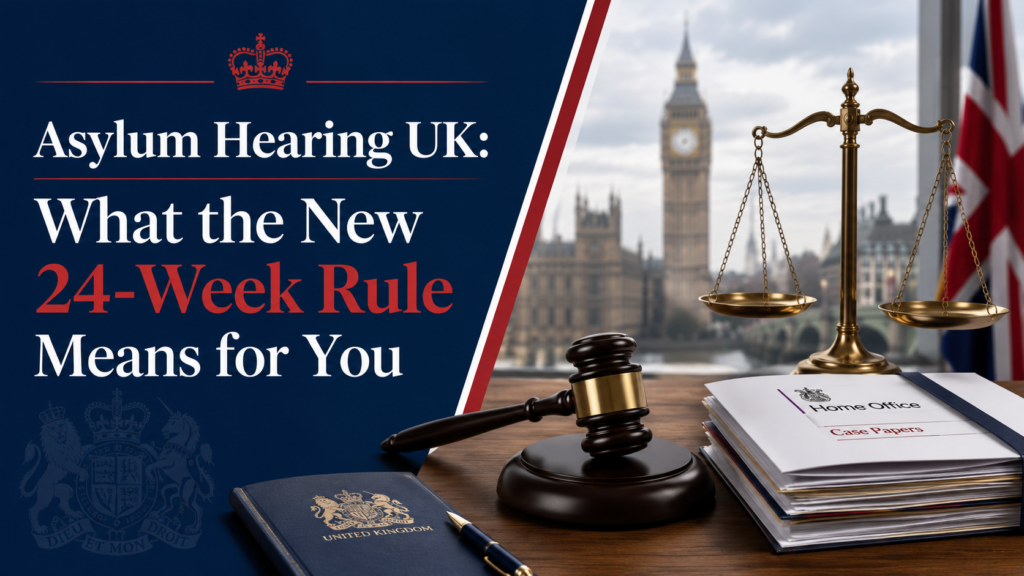 Asylum Hearing UK guide explaining what the new 24-week rule means for asylum applicants and appeal hearings.